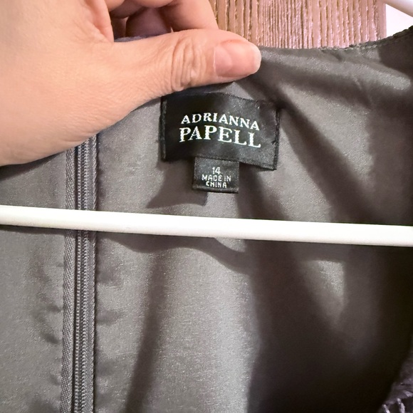 Adrianna Papell Gray Lace Midi Dress - Picture 4 of 7